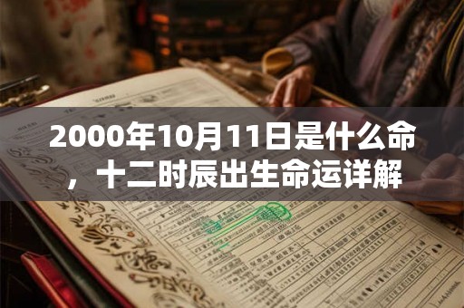 2000年10月11日是什么命，十二时辰出生命运详解