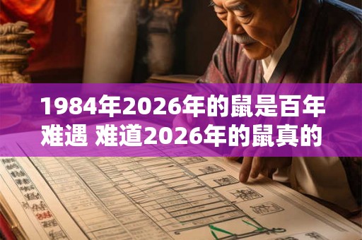 1984年2026年的鼠是百年难遇 难道2026年的鼠真的是百年难遇