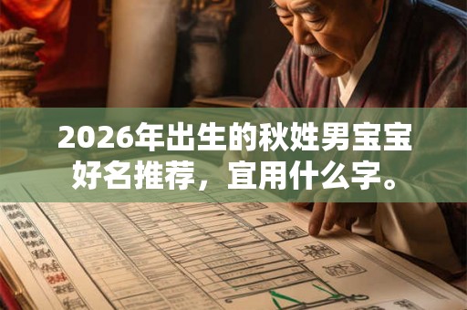 2026年出生的秋姓男宝宝好名推荐，宜用什么字。