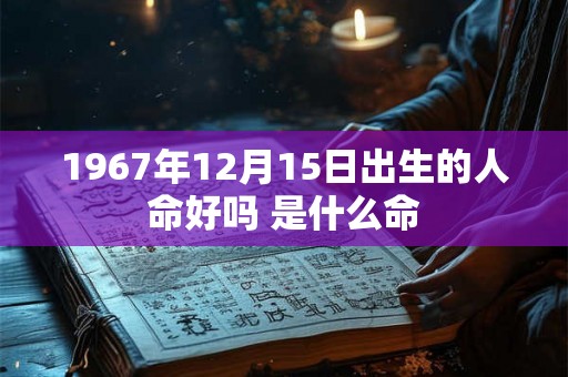 1967年12月15日出生的人命好吗 是什么命