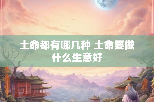 土命都有哪几种 土命要做什么生意好 土命都有哪几种 土命要做什么生意好