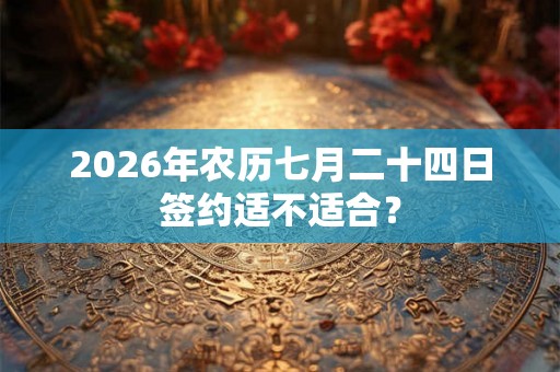 2026年农历七月二十四日签约适不适合? 2026年农历七月二十四日签约适不适合?