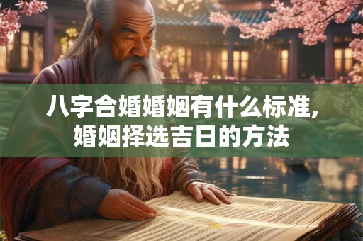 八字合婚婚姻有什么标准,婚姻择选吉日的方法 八字合婚婚姻有什么标准,婚姻择选吉日的方法