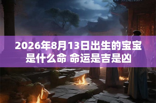 2026年8月13日出生的宝宝是什么命 命运是吉是凶