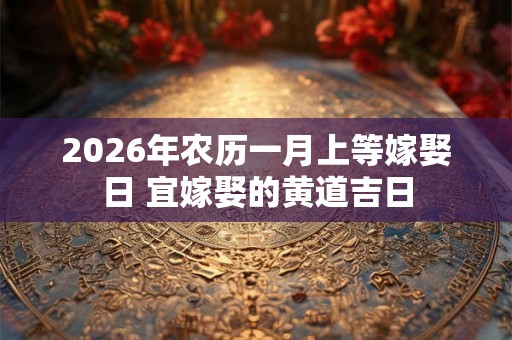 2026年农历一月上等嫁娶日 宜嫁娶的黄道吉日 2026年农历一月上等嫁娶日 宜嫁娶的黄道吉日