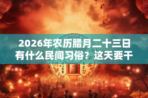 2026年农历腊月二十三日有什么民间习俗？这天要干什么？