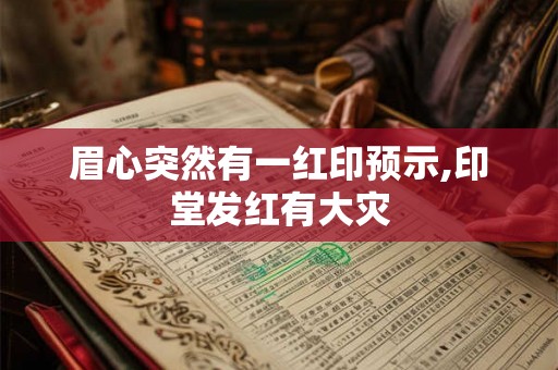眉心突然有一红印预示,印堂发红有大灾