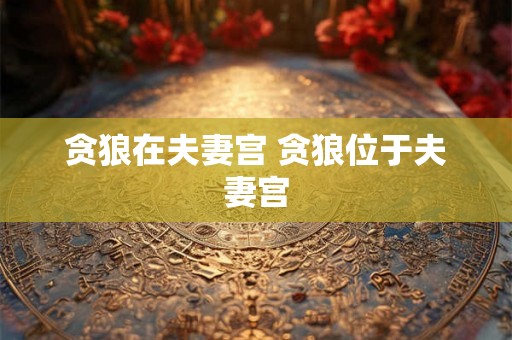 贪狼在夫妻宫 贪狼位于夫妻宫