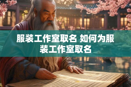 服装工作室取名 如何为服装工作室取名