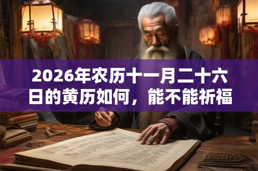 2026年农历十一月二十六日的黄历如何,能不能祈福? 2026年农历十一月二十六日的黄历如何,能不能祈福?