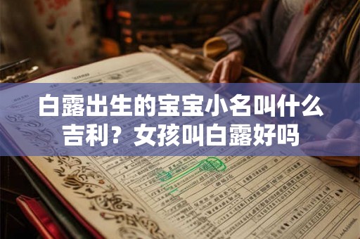 白露出生的宝宝小名叫什么吉利？女孩叫白露好吗