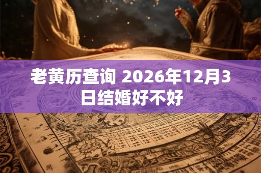 老黄历查询 2026年12月3日结婚好不好