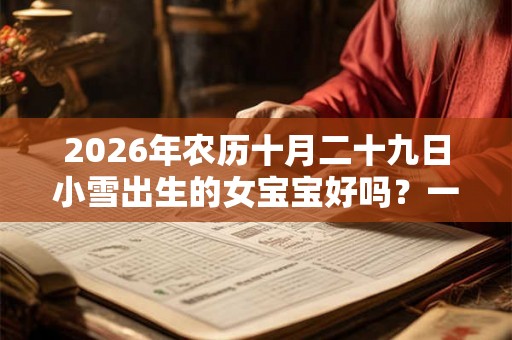 2026年农历十月二十九日小雪出生的女宝宝好吗？一生运势分析