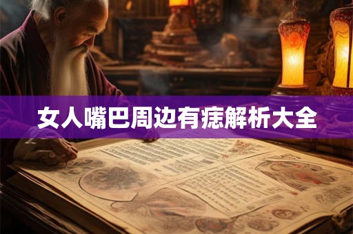 女人嘴巴周边有痣解析大全