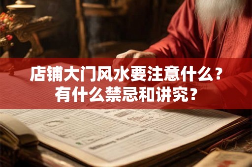 店铺大门风水要注意什么？有什么禁忌和讲究？