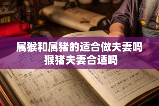 属猴和属猪的适合做夫妻吗 猴猪夫妻合适吗