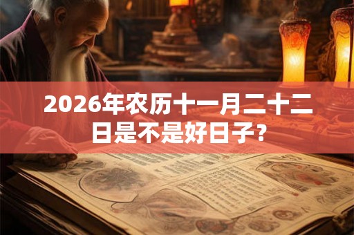 2026年农历十一月二十二日是不是好日子？