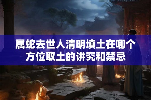 属蛇去世人清明填土在哪个方位取土的讲究和禁忌