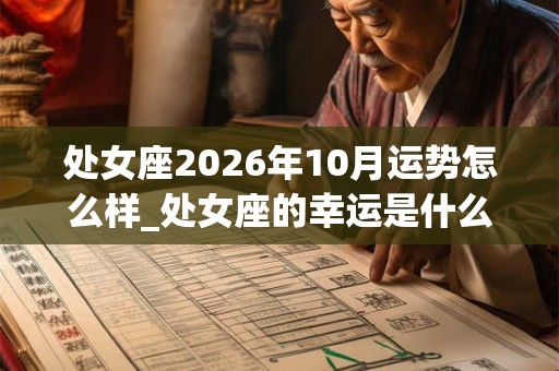 处女座2026年10月运势怎么样_处女座的幸运是什么