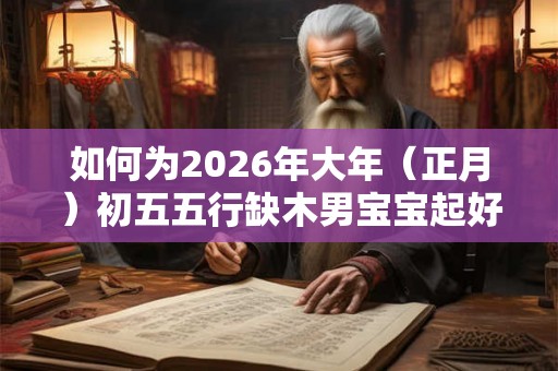 如何为2026年大年（正月）初五五行缺木男宝宝起好名字？