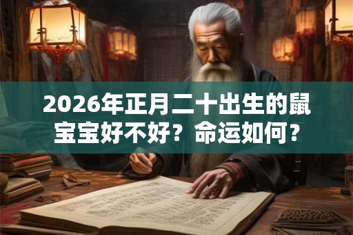 2026年正月二十出生的鼠宝宝好不好？命运如何？