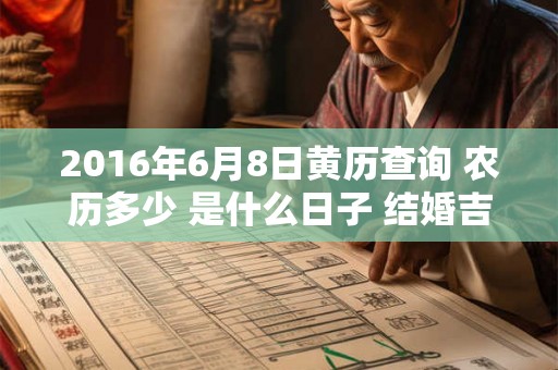 2016年6月8日黄历查询 农历多少 是什么日子 结婚吉时