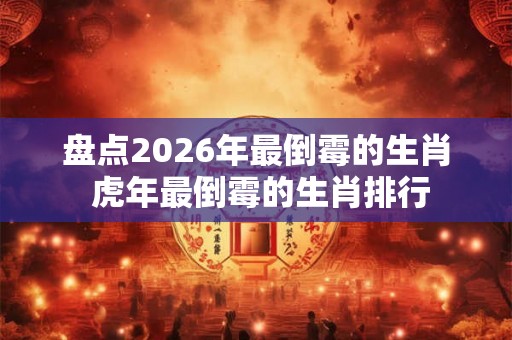 盘点2026年最倒霉的生肖 虎年最倒霉的生肖排行