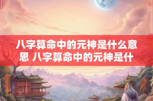 八字算命中的元神是什么意思 八字算命中的元神是什么