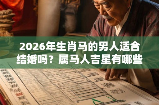 2026年生肖马的男人适合结婚吗？属马人吉星有哪些？