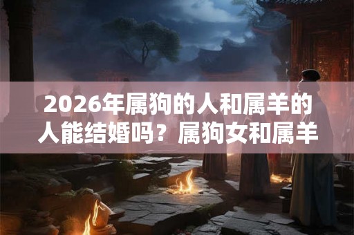 2026年属狗的人和属羊的人能结婚吗？属狗女和属羊男的婚姻怎么样？