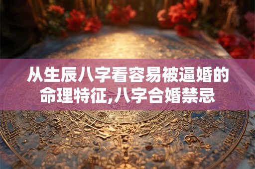 从生辰八字看容易被逼婚的命理特征,八字合婚禁忌