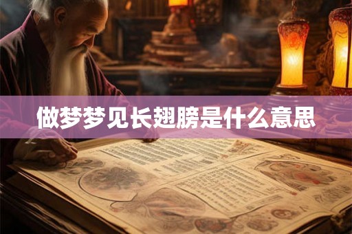 做梦梦见长翅膀是什么意思 做梦梦见长翅膀是什么意思