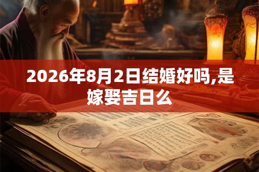 2026年8月2日结婚好吗,是嫁娶吉日么