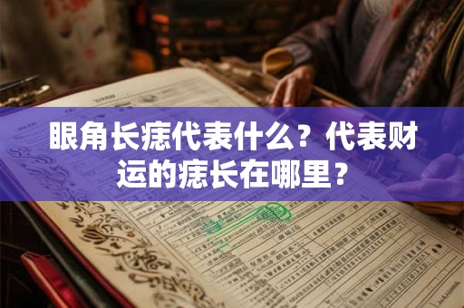 眼角长痣代表什么？代表财运的痣长在哪里？