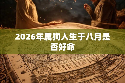 2026年属狗人生于八月是否好命 2026年属狗人生于八月是否好命