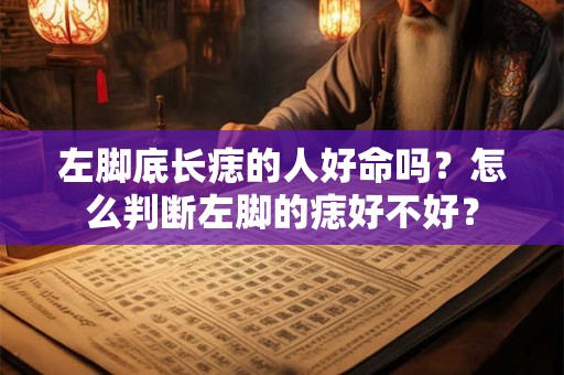 左脚底长痣的人好命吗？怎么判断左脚的痣好不好？