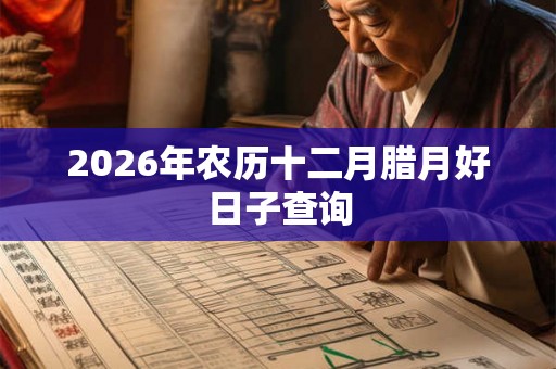 2026年农历十二月腊月好日子查询 2026年农历十二月腊月好日子查询