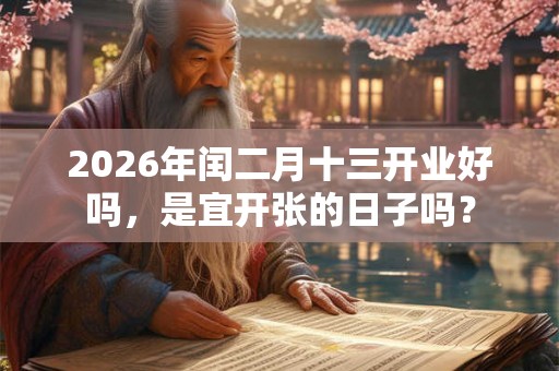 2026年闰二月十三开业好吗，是宜开张的日子吗？
