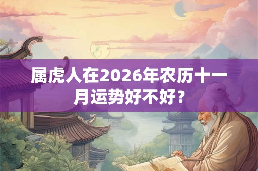 属虎人在2026年农历十一月运势好不好？