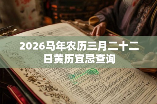 2026马年农历三月二十二日黄历宜忌查询