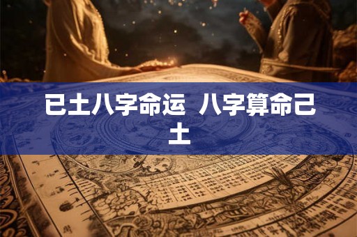 已土八字命运  八字算命己土