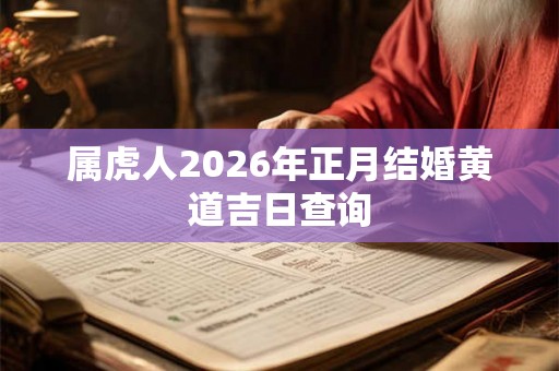 属虎人2026年正月结婚黄道吉日查询