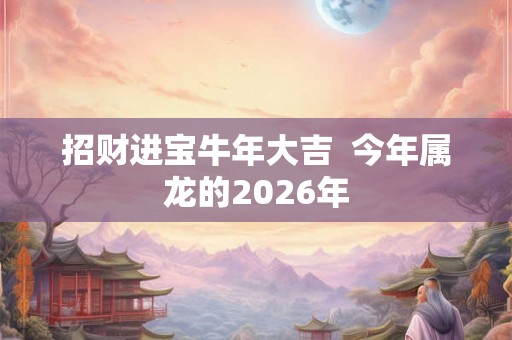 招财进宝牛年大吉  今年属龙的2026年