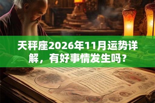 天秤座2026年11月运势详解，有好事情发生吗？