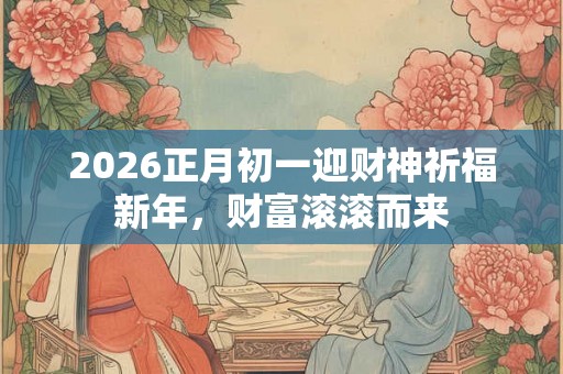 2026正月初一迎财神祈福新年，财富滚滚而来