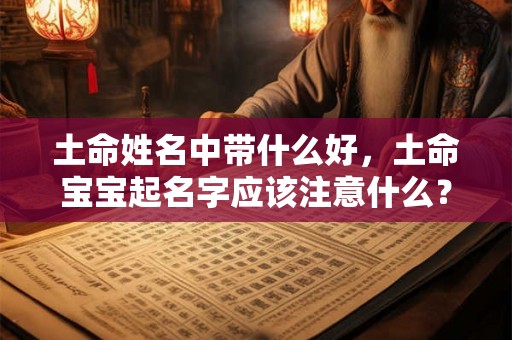 土命姓名中带什么好，土命宝宝起名字应该注意什么？