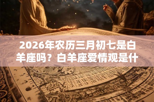 2026年农历三月初七是白羊座吗？白羊座爱情观是什么？