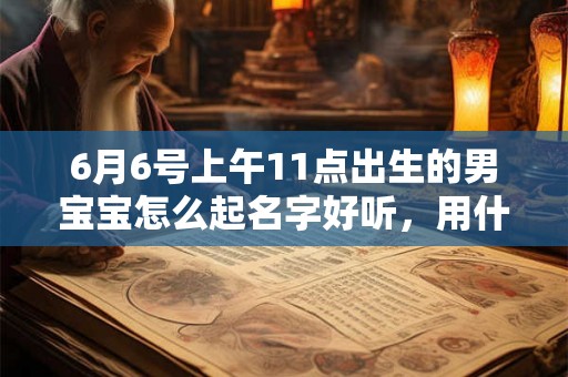 6月6号上午11点出生的男宝宝怎么起名字好听，用什么字好