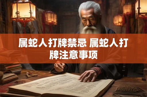 属蛇人打牌禁忌 属蛇人打牌注意事项