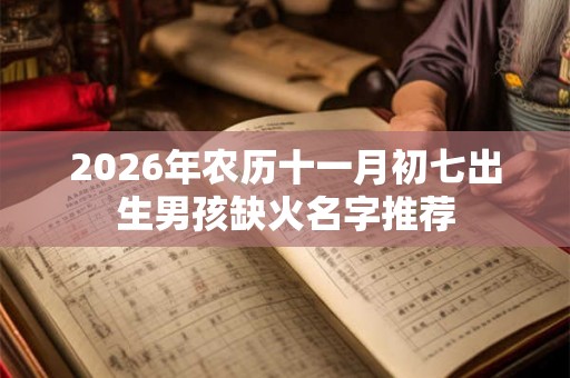 2026年农历十一月初七出生男孩缺火名字推荐